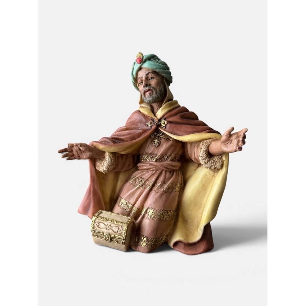 1991 Kneeling Wise Man Resin Made Italy Castagna Collection READ 6" Tall